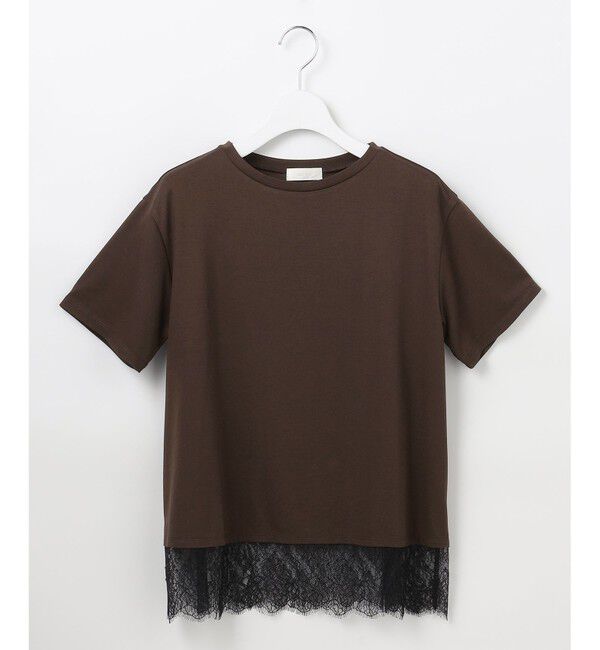 ANY SIS「裾レース半袖Ｔシャツ」|Tシャツ・カットソー|