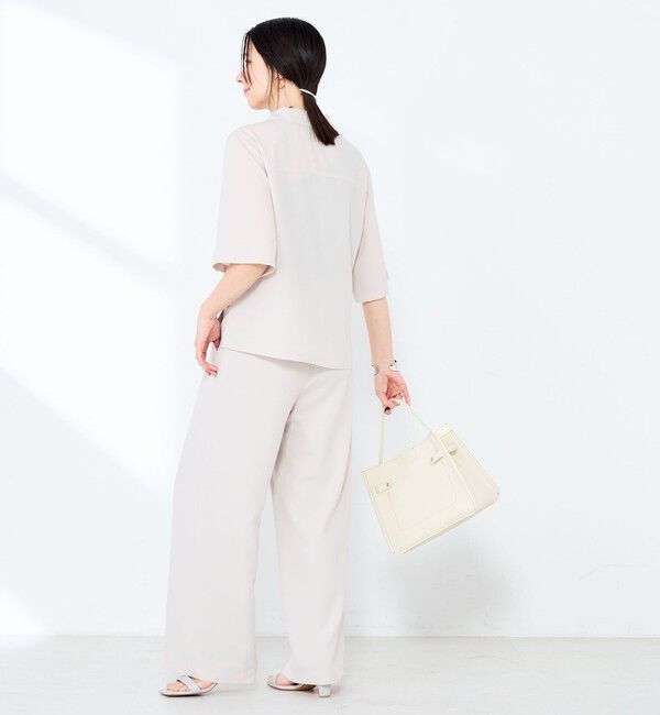 NOLLEY'S sophi「《セットアップ対応》ウォッシャブルエアリージョーゼットショートシャツ」|シャツ・ブラウス|