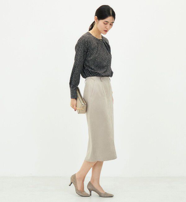 NOLLEY'S「ウォッシャブルダンボールスエードタイトスカート」|タイト|