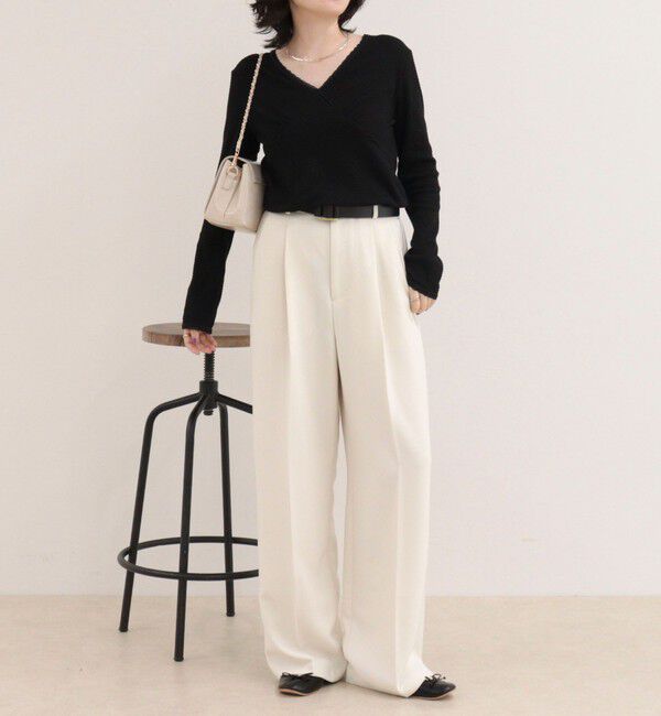 fredy emue「【4サイズ展開】とろみWarmタックスラックス」|スラックス|