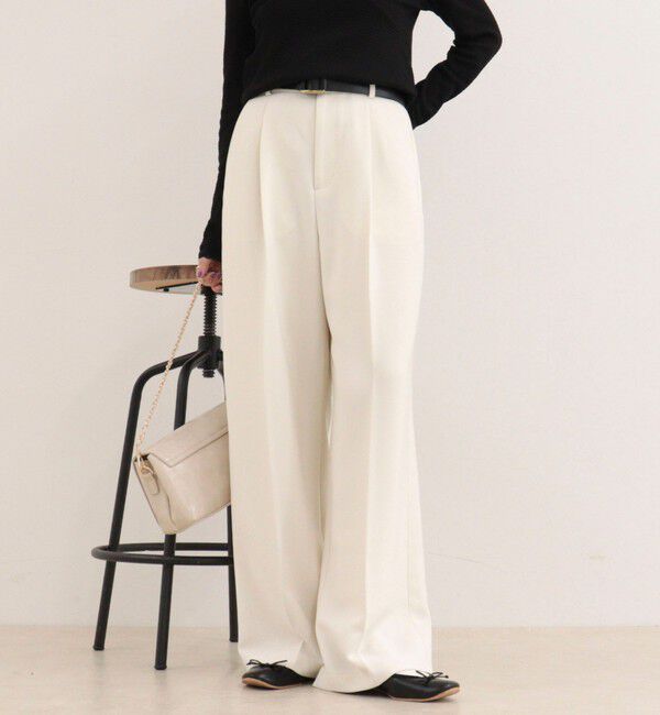 fredy emue「【4サイズ展開】とろみWarmタックスラックス」|スラックス|
