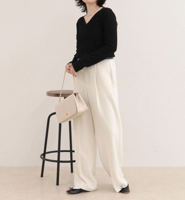 fredy emue「【4サイズ展開】とろみWarmタックスラックス」|スラックス|