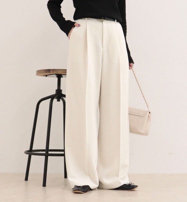 fredy emue「【4サイズ展開】とろみWarmタックスラックス」|スラックス|
