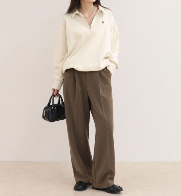 fredy emue「【4サイズ展開】とろみWarmタックスラックス」|スラックス|