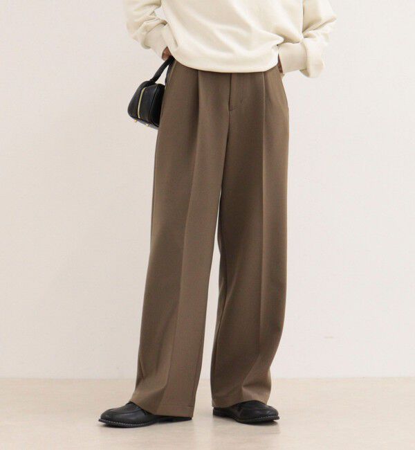 fredy emue「【4サイズ展開】とろみWarmタックスラックス」|スラックス|