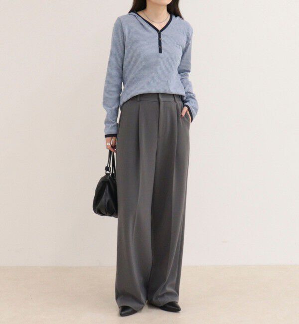 fredy emue「【4サイズ展開】とろみWarmタックスラックス」|スラックス|
