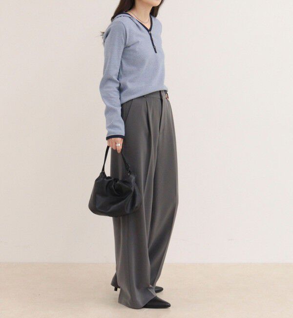fredy emue「【4サイズ展開】とろみWarmタックスラックス」|スラックス|