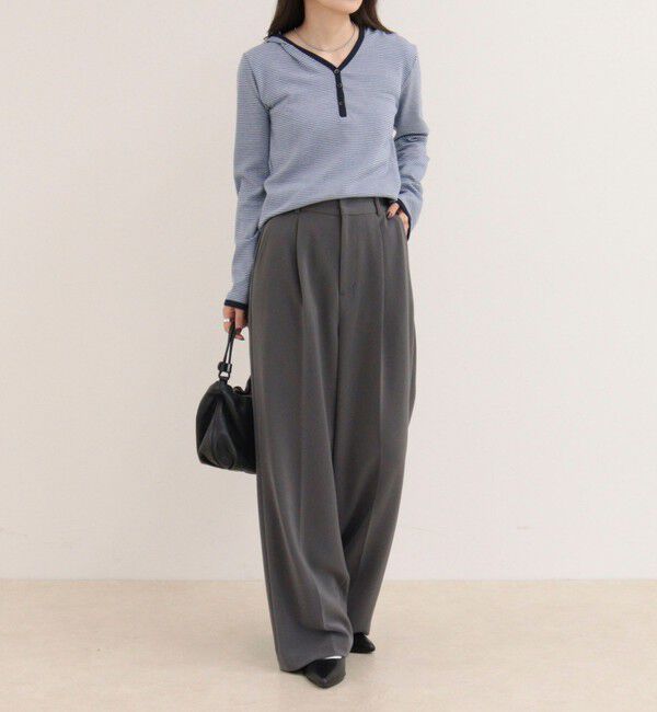 fredy emue「【4サイズ展開】とろみWarmタックスラックス」|スラックス|