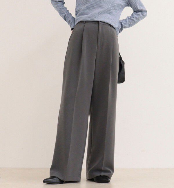 fredy emue「【4サイズ展開】とろみWarmタックスラックス」|スラックス|