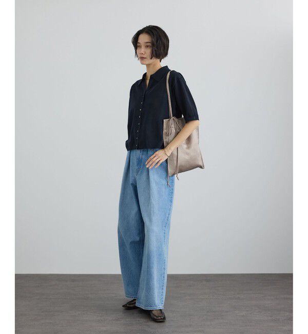 SALON adam et rope'「【WEB限定】ドライタッチポロニットカーディガン / 洗える」|カーディガン|