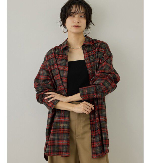 SALON adam et rope'「Shuttle Notes 2WAYチェックシャツ」|シャツ・ブラウス|