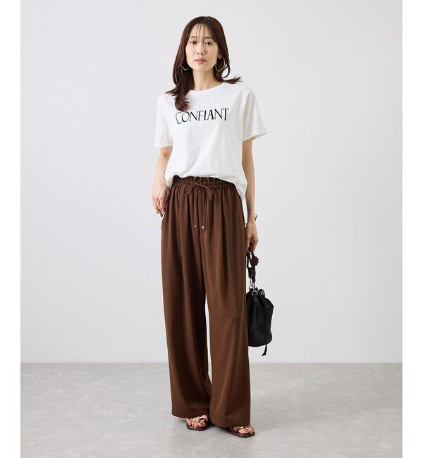 Rope&rsquo;Picnic「フロッキーロゴTシャツ/UVカット・接触冷感・汗染み防止」|Tシャツ・カットソー|
