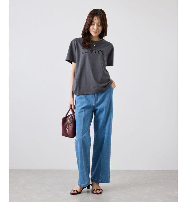 Rope&rsquo;Picnic「フロッキーロゴTシャツ/UVカット・接触冷感・汗染み防止」|Tシャツ・カットソー|