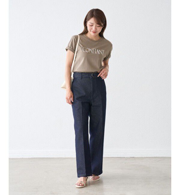 Rope&rsquo;Picnic「フロッキーロゴTシャツ/UVカット・接触冷感・汗染み防止」|Tシャツ・カットソー|