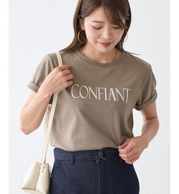 Rope&rsquo;Picnic「フロッキーロゴTシャツ/UVカット・接触冷感・汗染み防止」|Tシャツ・カットソー|