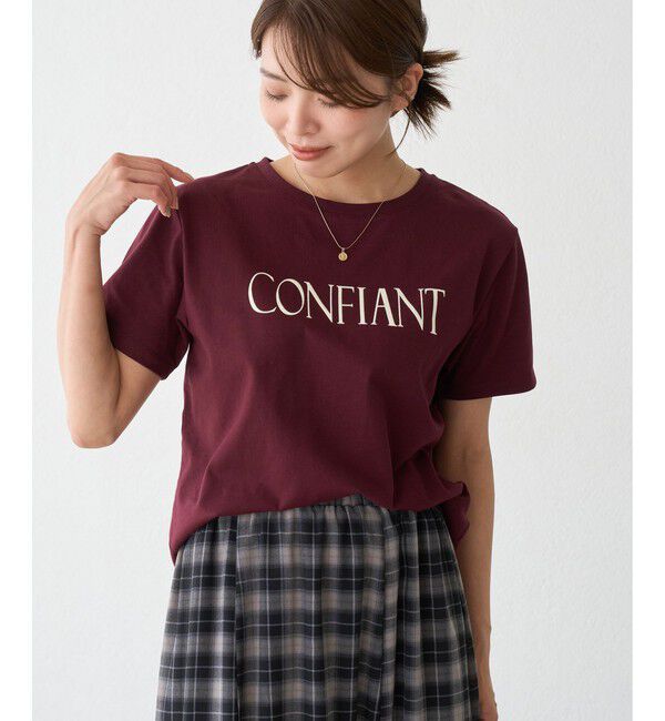 Rope&rsquo;Picnic「フロッキーロゴTシャツ/UVカット・接触冷感・汗染み防止」|Tシャツ・カットソー|