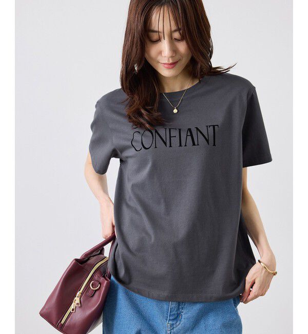 Rope&rsquo;Picnic「フロッキーロゴTシャツ/UVカット・接触冷感・汗染み防止」|Tシャツ・カットソー|