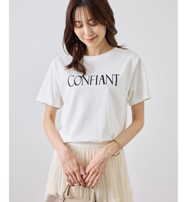 Rope&rsquo;Picnic「フロッキーロゴTシャツ/UVカット・接触冷感・汗染み防止」|Tシャツ・カットソー|