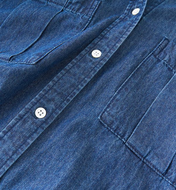  「【A・MONN】【手洗い可能】ライトタックデニムシャツ」|シャツ・ブラウス|