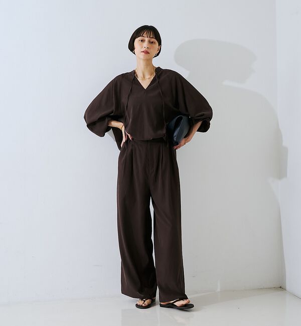 Rouge vif「【セットアップ対応】フィブリルスキッパーブラウス」|シャツ・ブラウス|