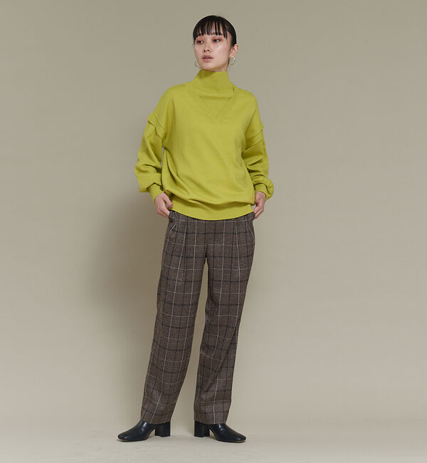 NOMINE「【セットアップ可能】チェックタックパンツ」|スラックス|