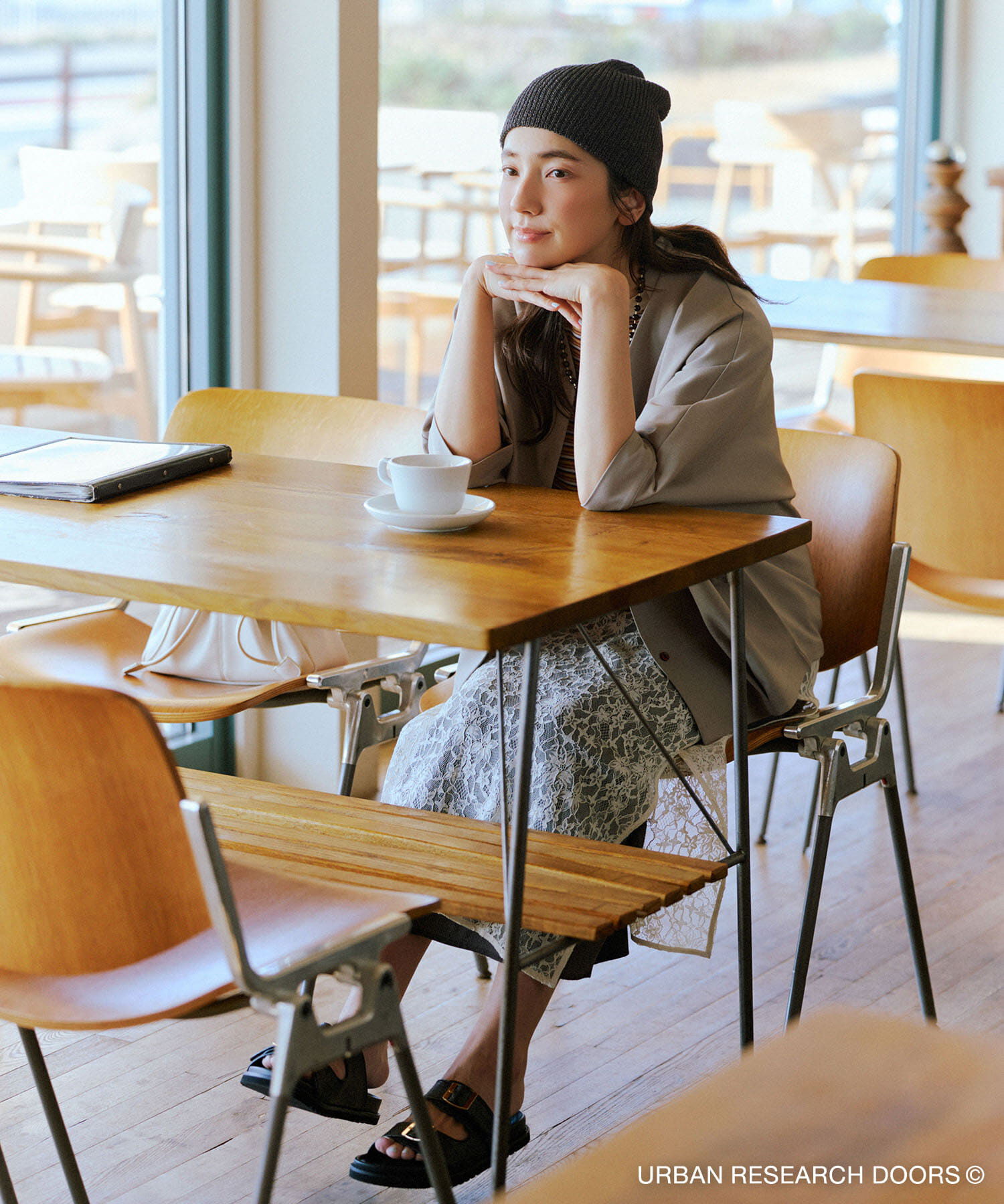 URBAN RESEARCH DOORS「『仁村紗和さん着用』『UR TECH』完声/涼ドルマン半袖シャツ」|シャツ・ブラウス|