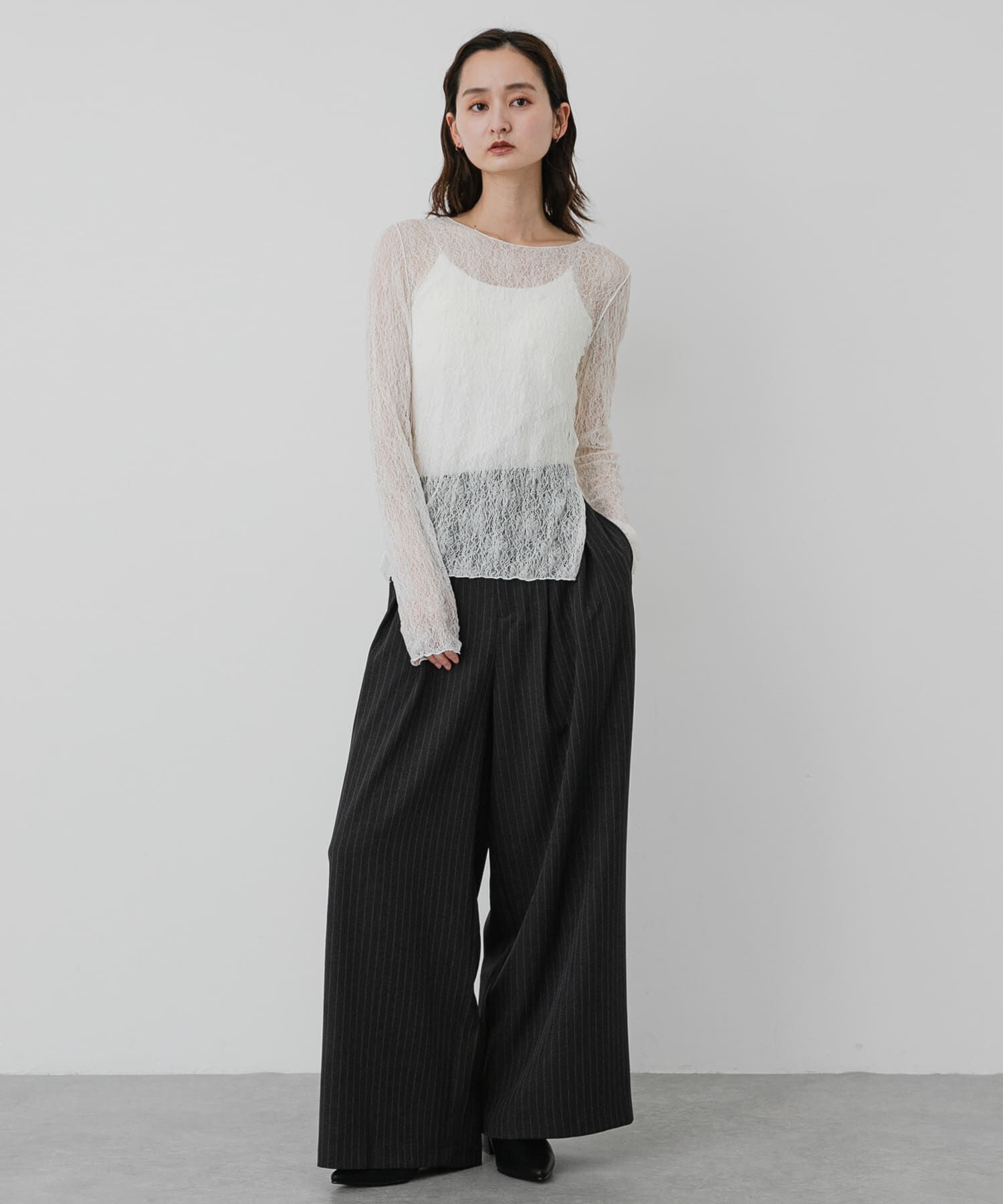 SENSE OF PLACE by URBAN RESEARCH「シアーレースカットトップ」|Tシャツ・カットソー|