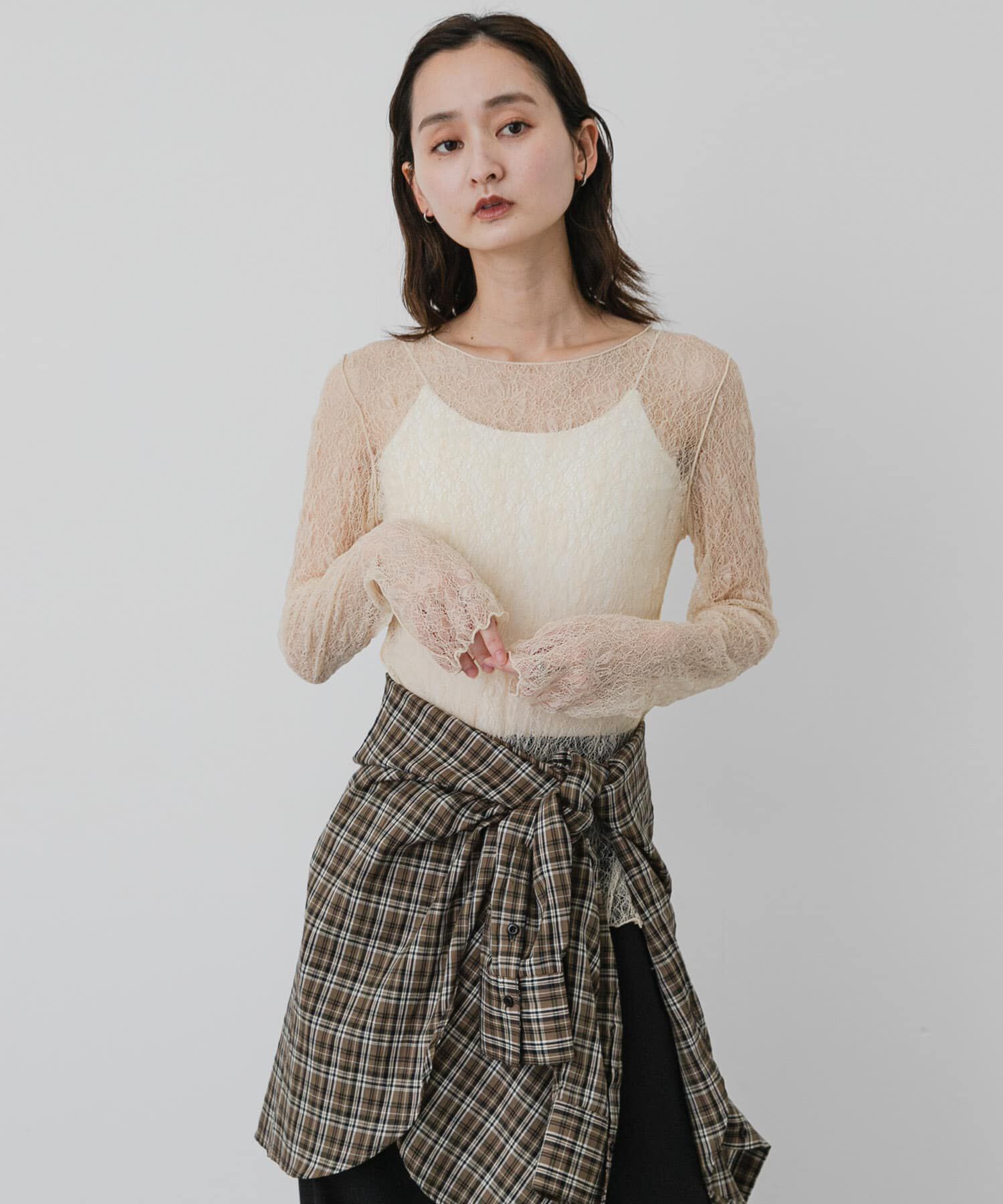 SENSE OF PLACE by URBAN RESEARCH「シアーレースカットトップ」|Tシャツ・カットソー|