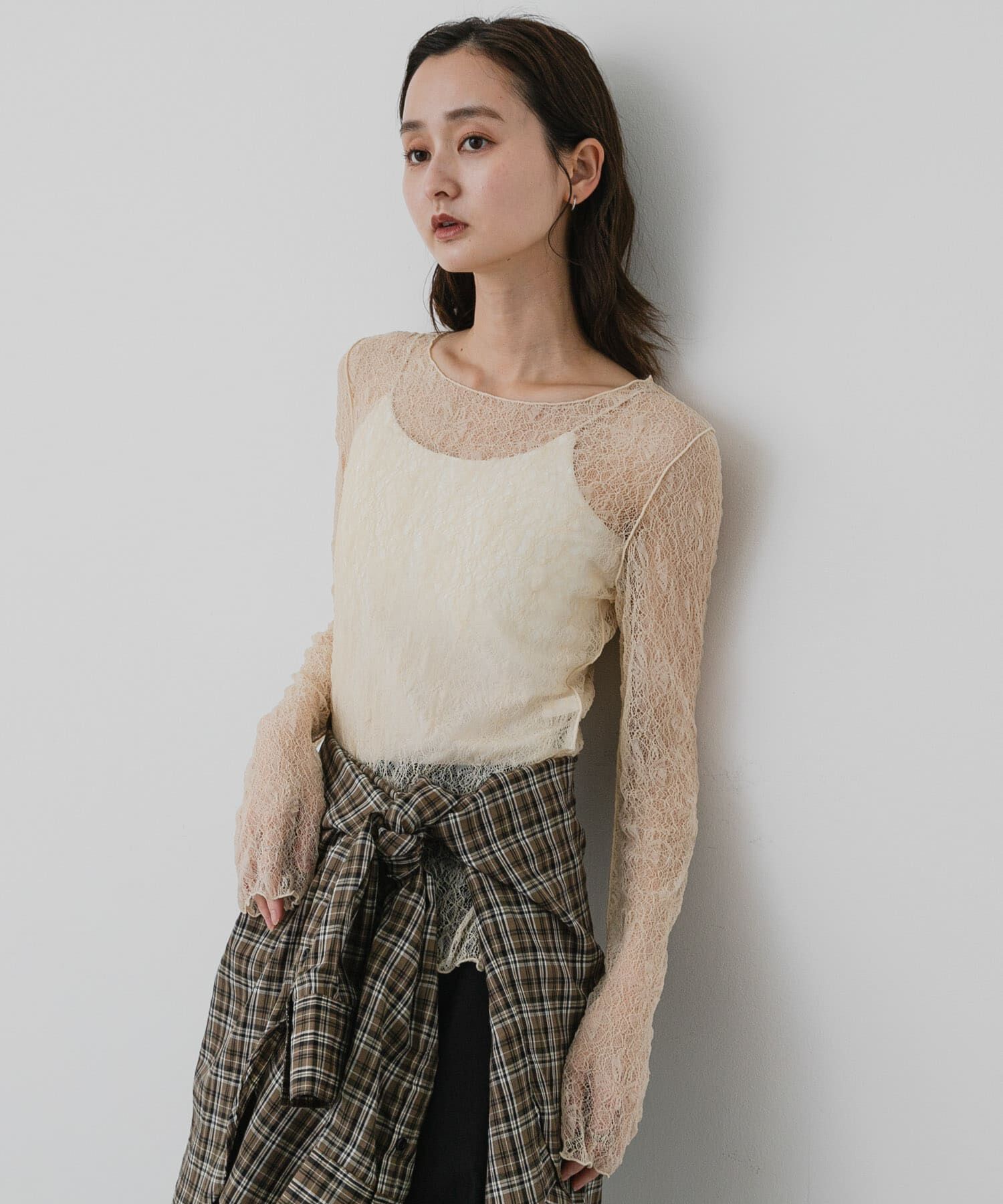 SENSE OF PLACE by URBAN RESEARCH「シアーレースカットトップ」|Tシャツ・カットソー|