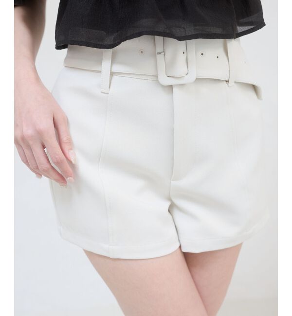  「ベルトセットハイウエストショートパンツ」|その他|