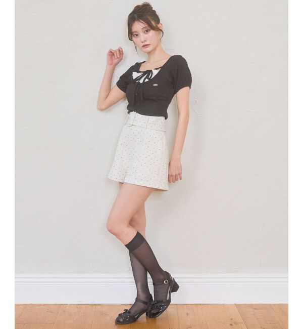  「ベルトセットハイウエストショートパンツ」|その他|