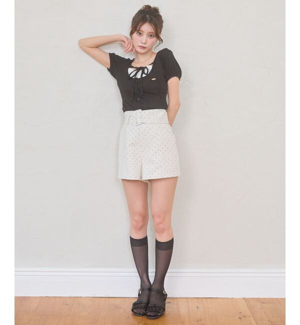  「ベルトセットハイウエストショートパンツ」|その他|ｱｲﾎﾞﾘｰ柄