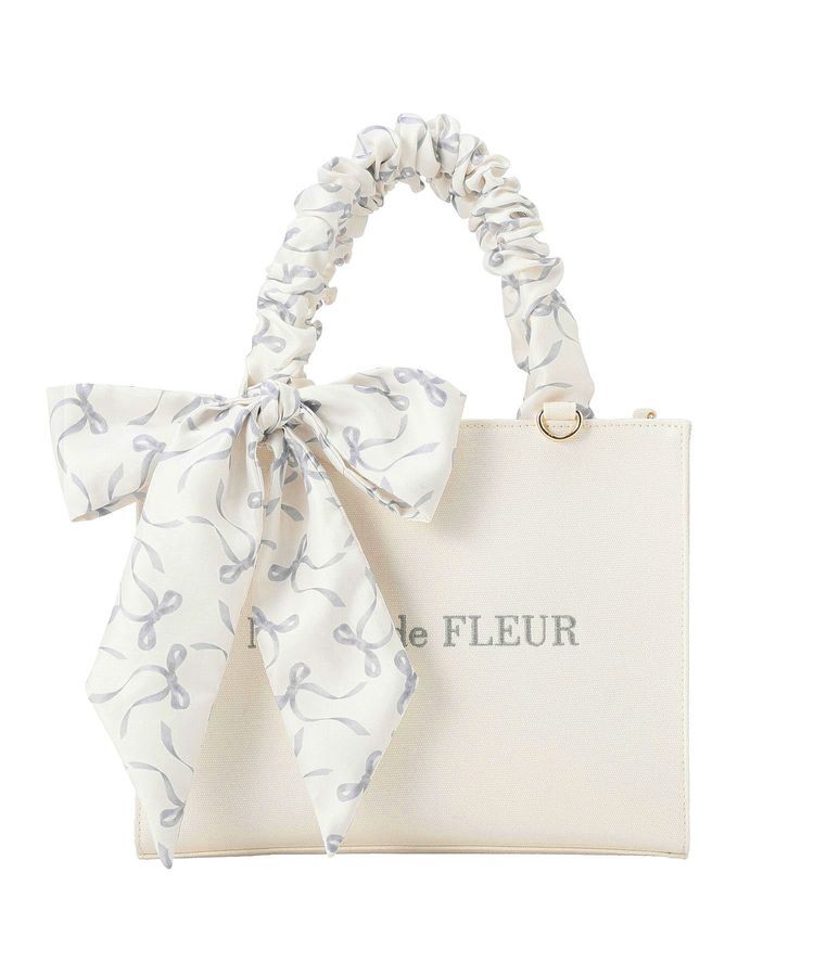 Maison de FLEUR「【2WAY/スカーフ付き】ギャザーハンドル2Wayバッグ」|ハンドバッグ|