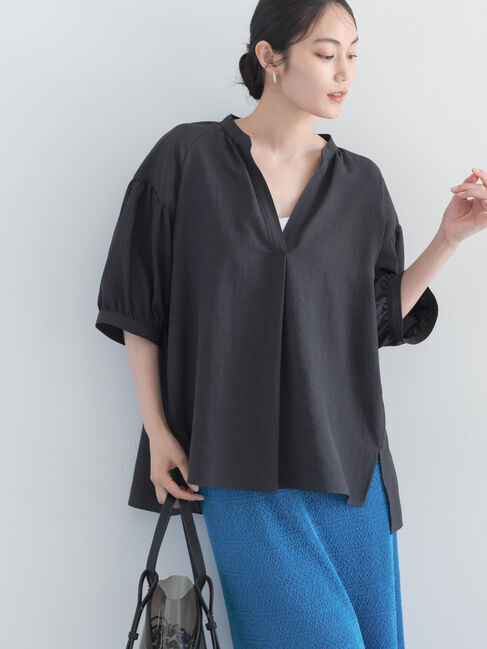 Te chichi「ライトタンブラースキッパーBL」|シャツ・ブラウス|チャコールグレー
