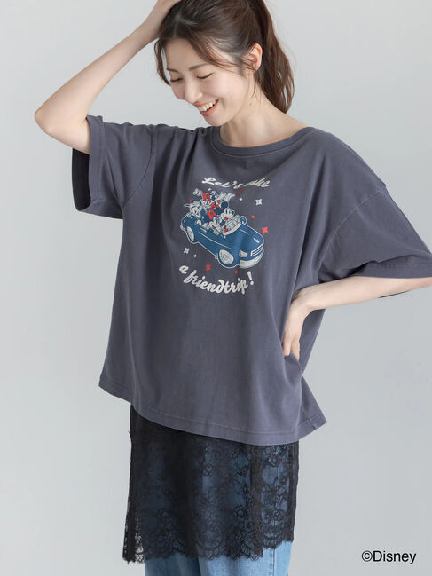 Te chichi「【Disney】MICKEY&FRIENDS/オーバーサイズTシャツ」|Tシャツ・カットソー|