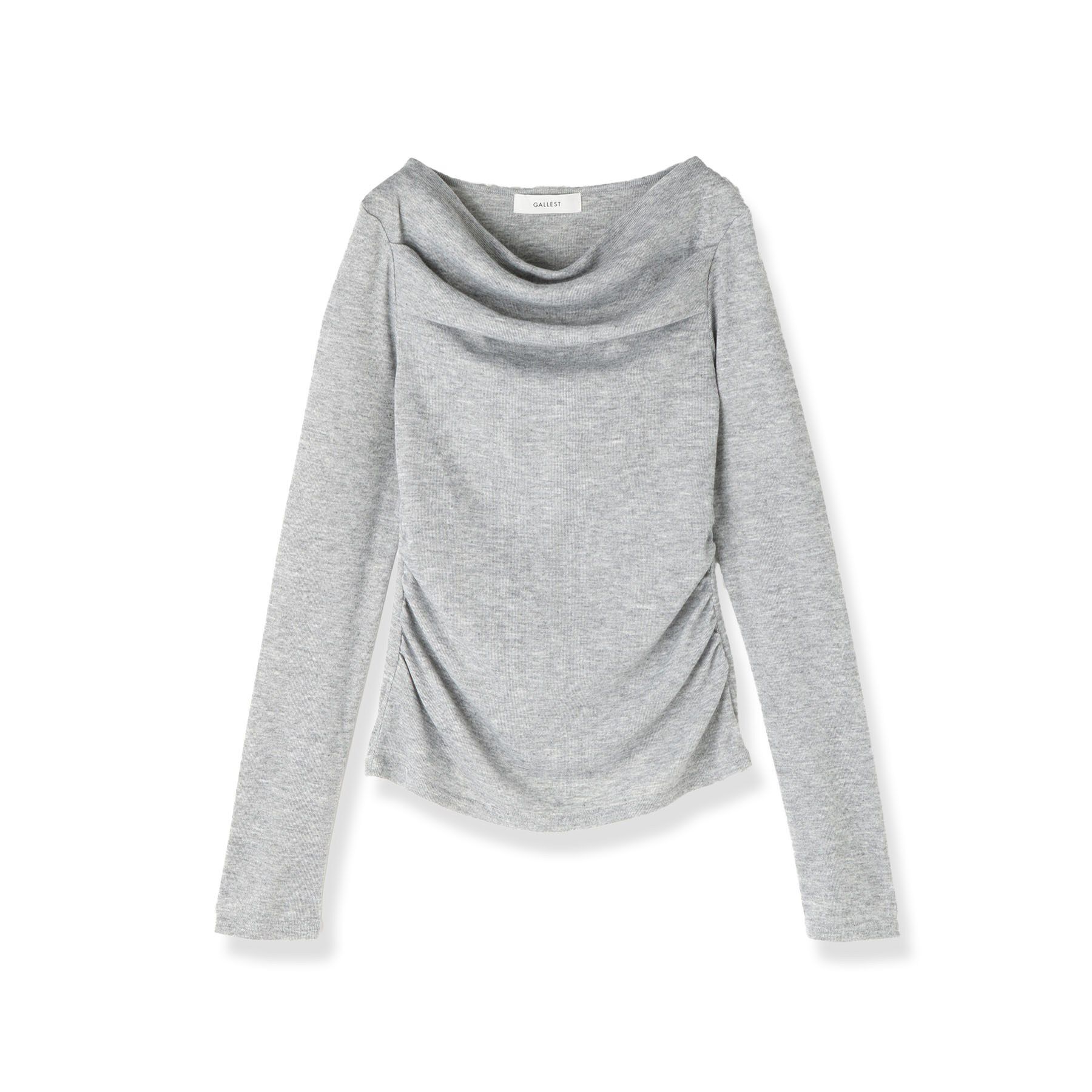 GALLEST「ドレープカットソー」|Tシャツ・カットソー|チャコールグレー(9