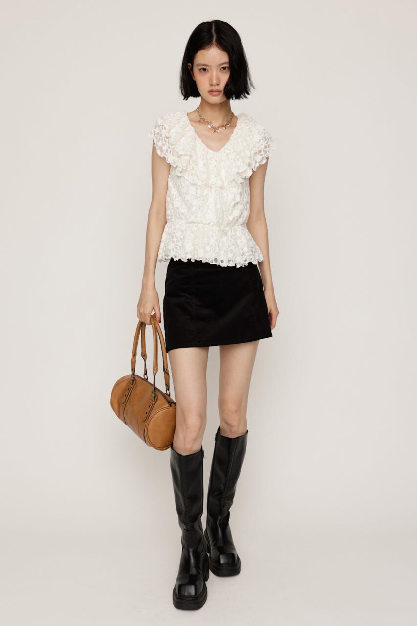 SLY「CUT LACE FRILL トップス」|Tシャツ・カットソー|