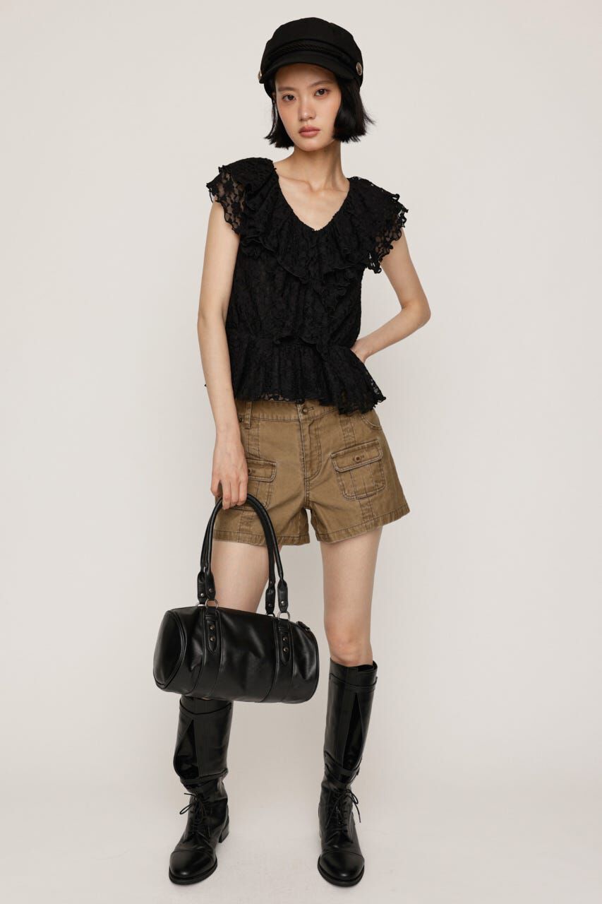 SLY「CUT LACE FRILL トップス」|Tシャツ・カットソー|