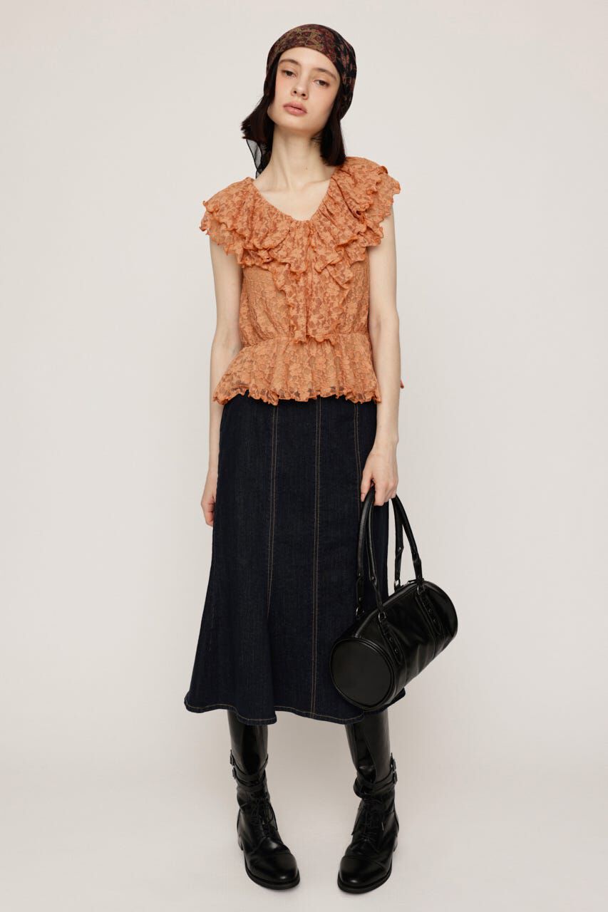 SLY「CUT LACE FRILL トップス」|Tシャツ・カットソー|