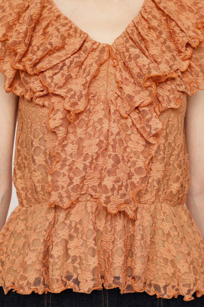 SLY「CUT LACE FRILL トップス」|Tシャツ・カットソー|