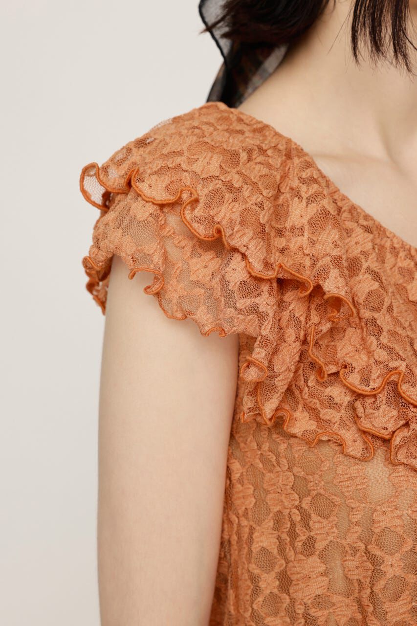 SLY「CUT LACE FRILL トップス」|Tシャツ・カットソー|
