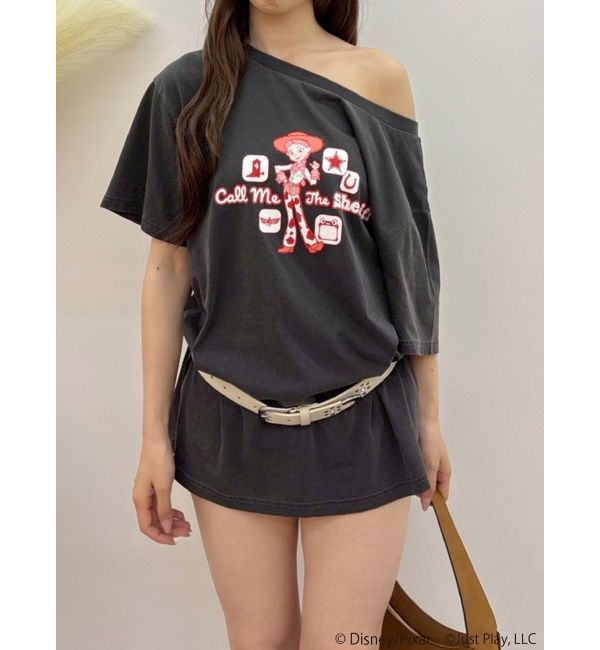 EVRIS「【TOY STORY5】ワンショルダーBIG Tシャツ」|Tシャツ・カットソー|