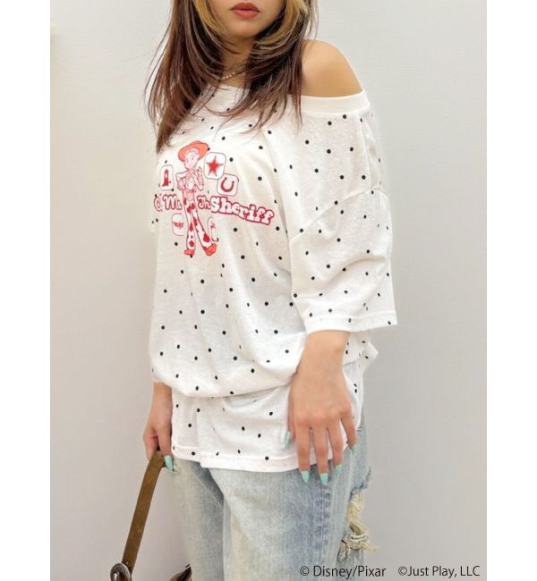 EVRIS「【TOY STORY5】ワンショルダーBIG Tシャツ」|Tシャツ・カットソー|