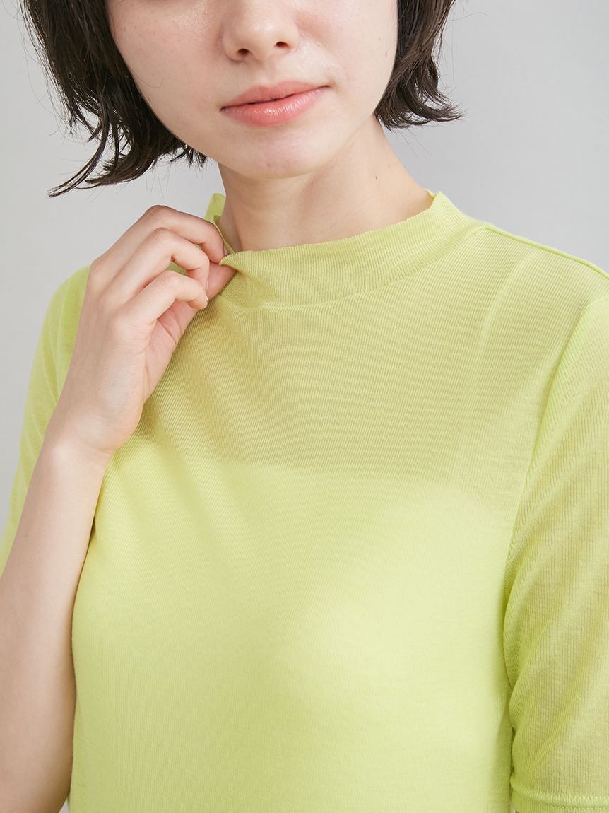 Mila Owen「ウールテンセルハーフスリーブシアーＴ」|Tシャツ・カットソー|