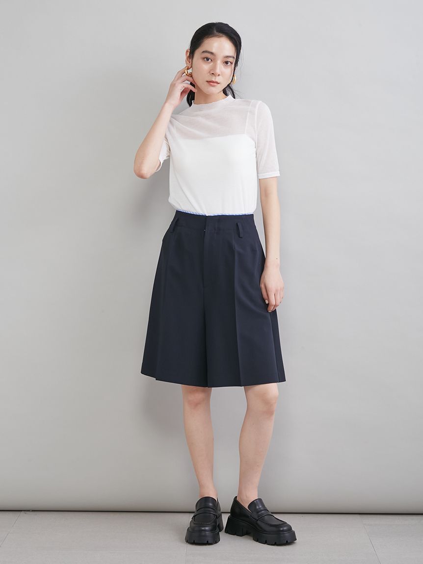 Mila Owen「ウールテンセルハーフスリーブシアーＴ」|Tシャツ・カットソー|