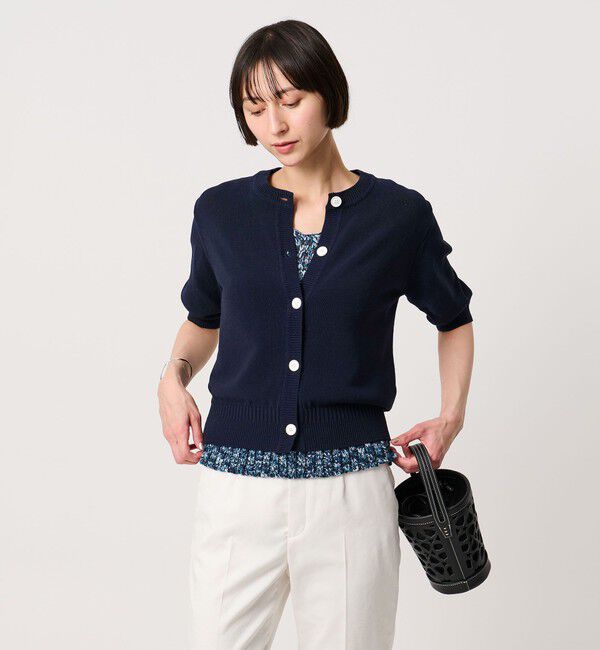UNITED ARROWS「クルーネック ベーシック カーディガン ‐ウォッシャブル‐」|カーディガン|