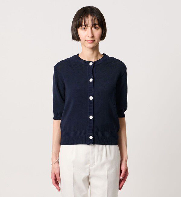 UNITED ARROWS「クルーネック ベーシック カーディガン ‐ウォッシャブル‐」|カーディガン|