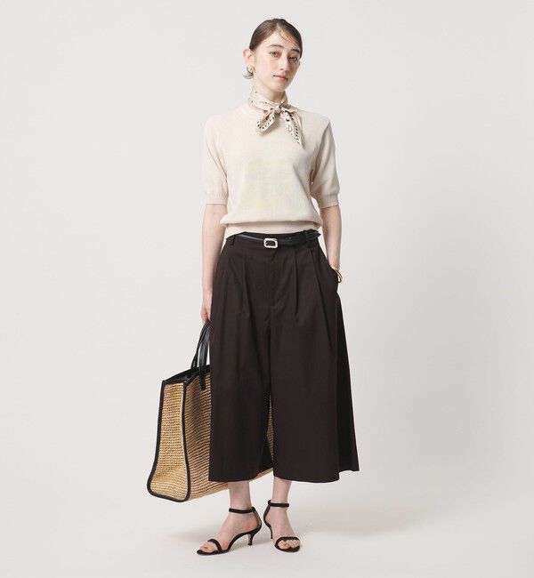 UNITED ARROWS「クルーネック ベーシック ショートスリーブ ニット ‐ウォッシャブル‐」|ニット・セーター|