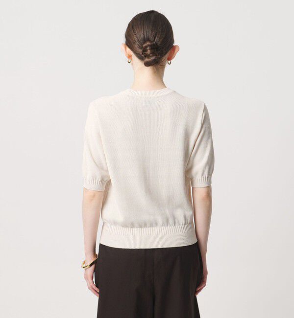 UNITED ARROWS「クルーネック ベーシック ショートスリーブ ニット ‐ウォッシャブル‐」|ニット・セーター|