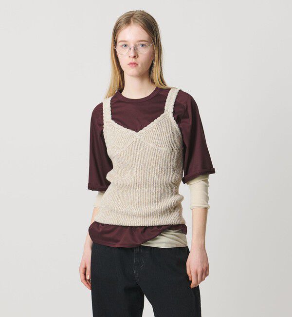 AEWEN MATOPH「＜AEWEN MATOPH＞ミックスヤーン ニット キャミソール BEIGE」|キャミソール|BEIGE